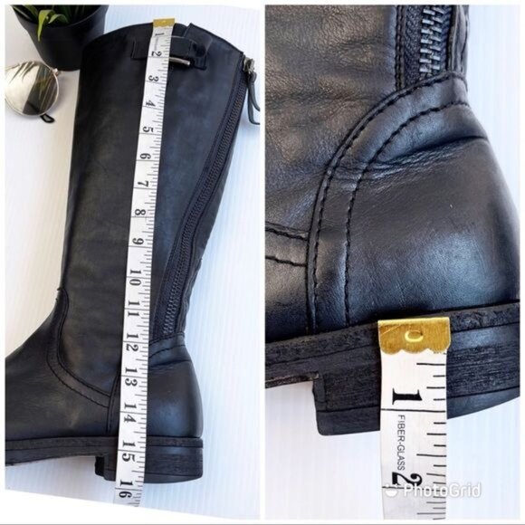 Alberto Fermani Knee High Leather Riding Boot Black color 8.5 - Picture 3 of 10